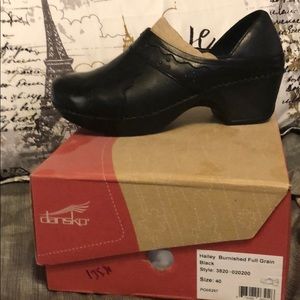 Brand New! Dansko Hailey Burnished Black Size 40
